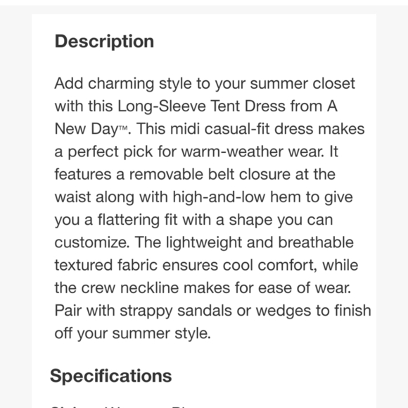 A New Day Long Sleeve Tent Purple Floral Dress - Picture 8 of 8